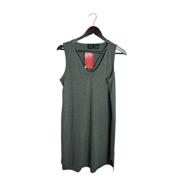 Evereve Press Dress Monroe v-neck gray dress new sz small - Picture 1 of 2